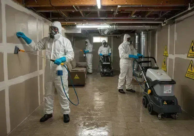 Basement Moisture Removal and Structural Drying process in Pike County, MO